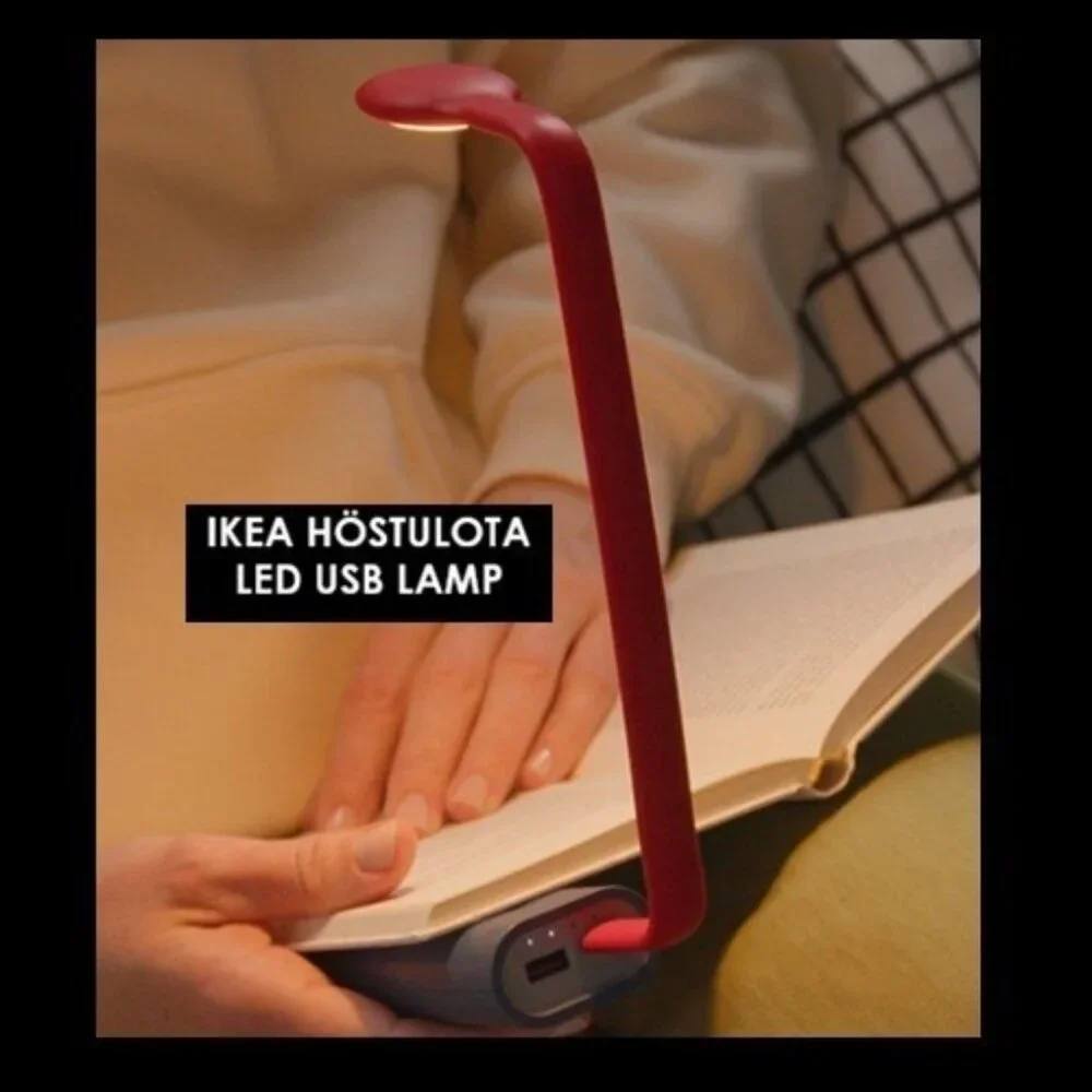 IKEA HÖSTULOTA LED USB-C Lamp, Red, 506.128.42